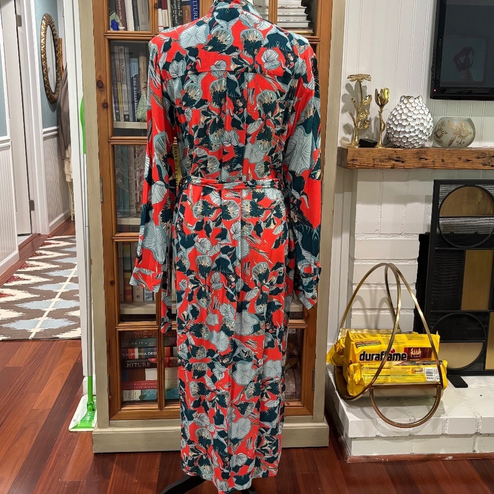 Anthropologie × Blⁿk London “Tirana” Midi Shirt‑Dress, Sz Medium Petite - Picture 6 of 15